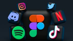 blue red and green letters illustration